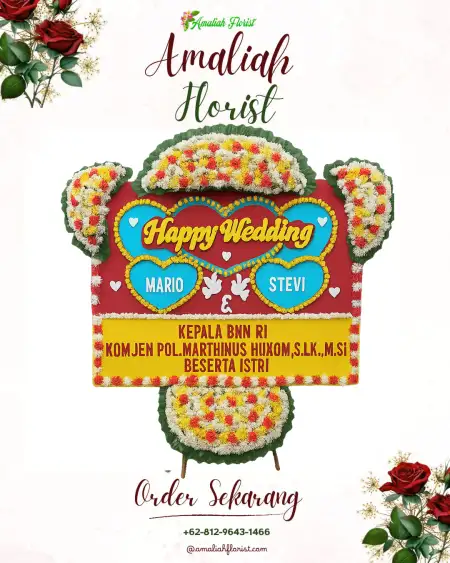Papan Bunga Pernikahan Pusakaratu